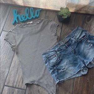 Poetry black/white striped bodysuit